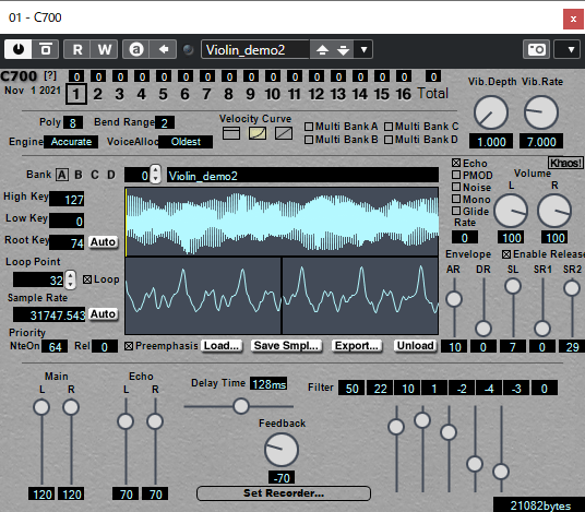 C700での読み込み